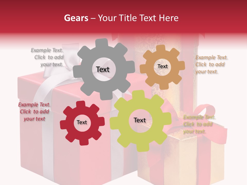 Wrapped Greeting Metallic PowerPoint Template