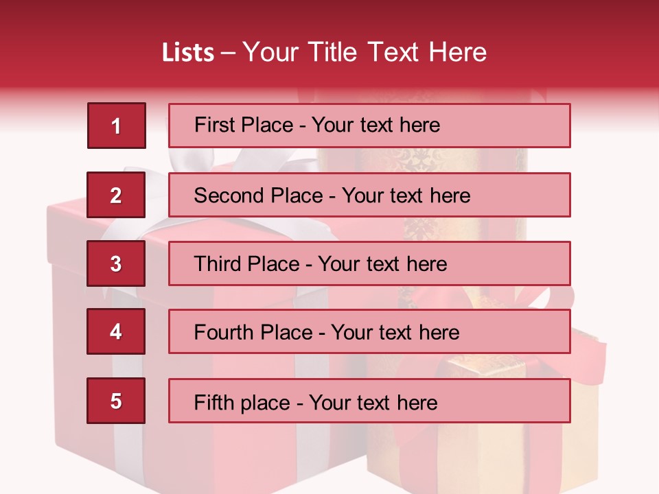 Wrapped Greeting Metallic PowerPoint Template