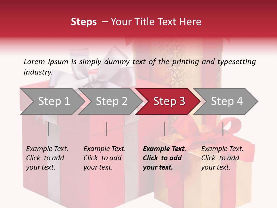 Wrapped Greeting Metallic PowerPoint Template