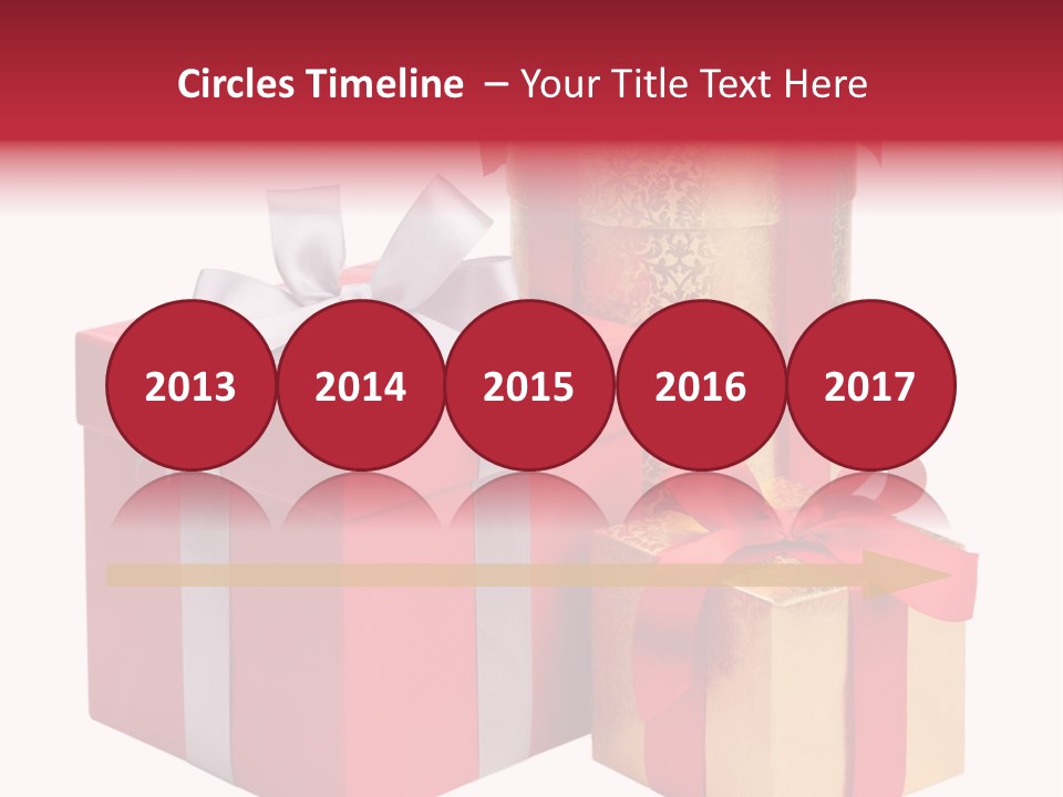 Wrapped Greeting Metallic PowerPoint Template