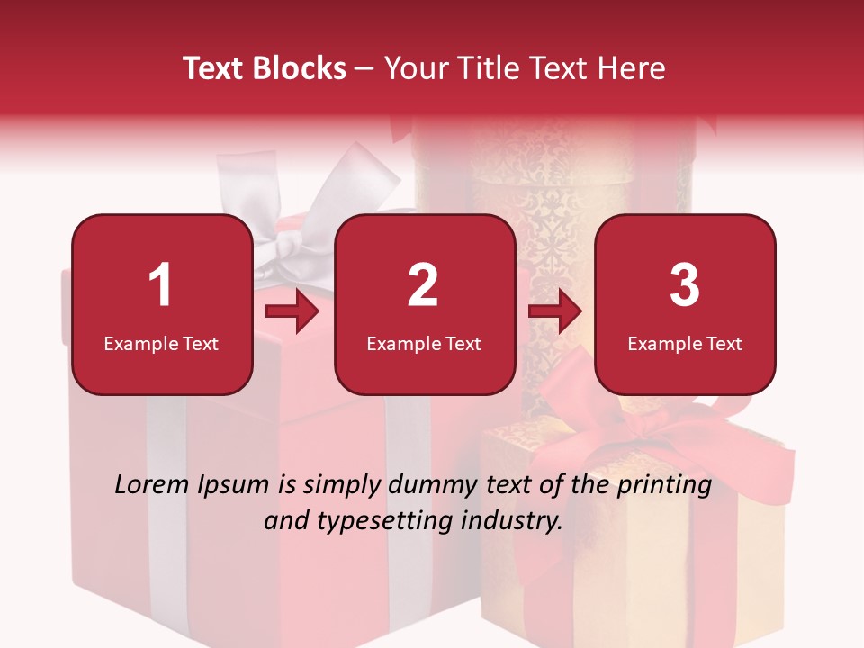 Wrapped Greeting Metallic PowerPoint Template