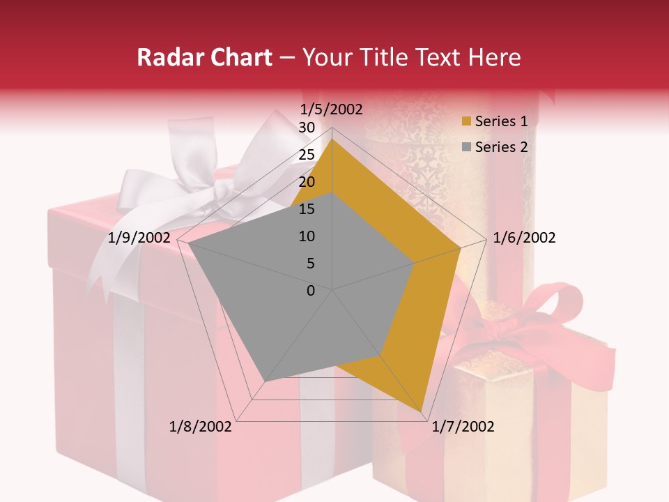 Wrapped Greeting Metallic PowerPoint Template