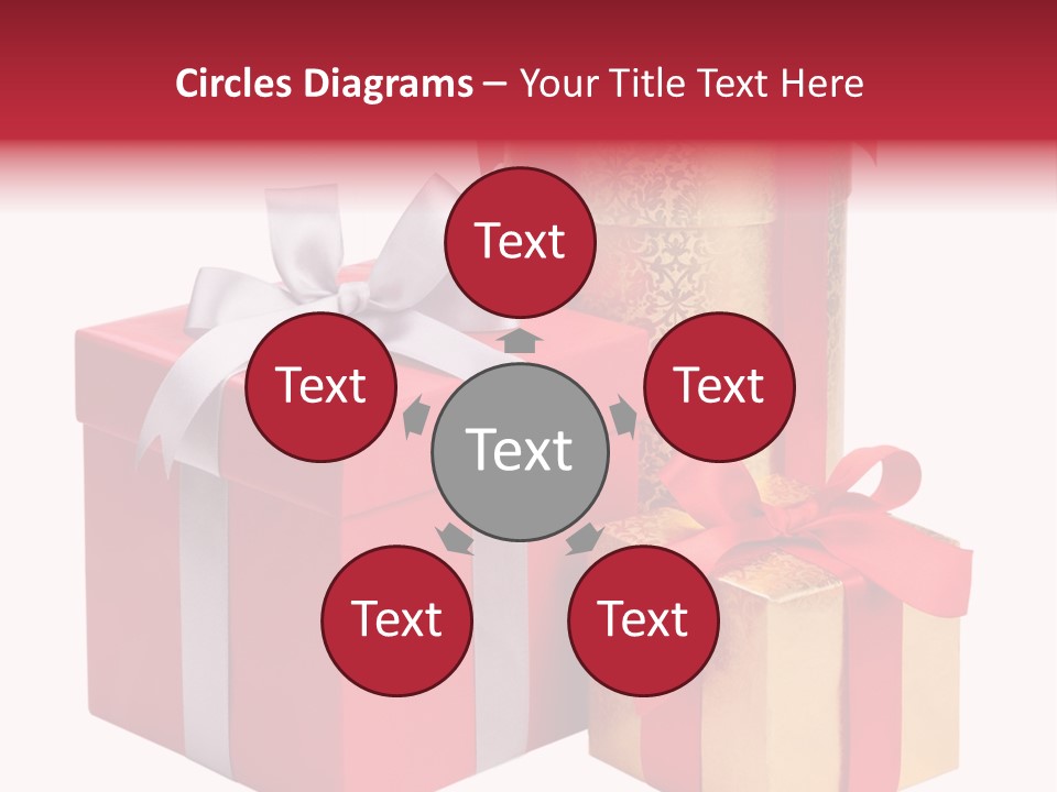 Wrapped Greeting Metallic PowerPoint Template