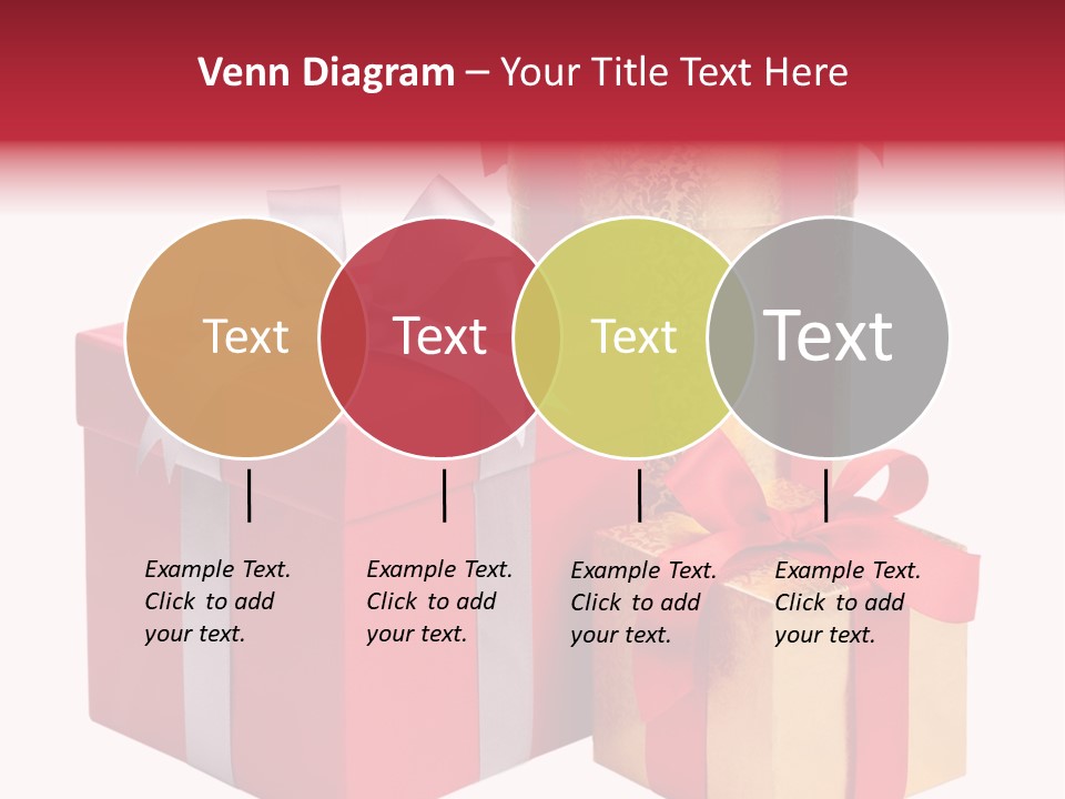 Wrapped Greeting Metallic PowerPoint Template