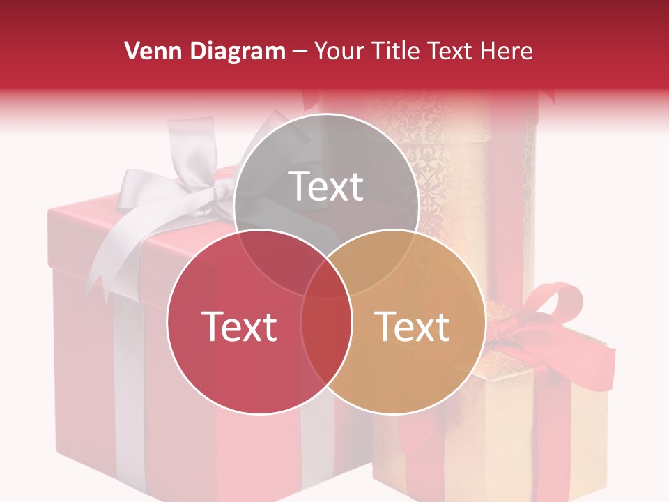 Wrapped Greeting Metallic PowerPoint Template