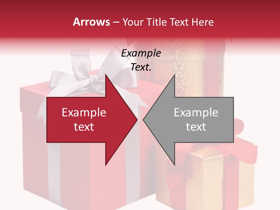 Wrapped Greeting Metallic PowerPoint Template