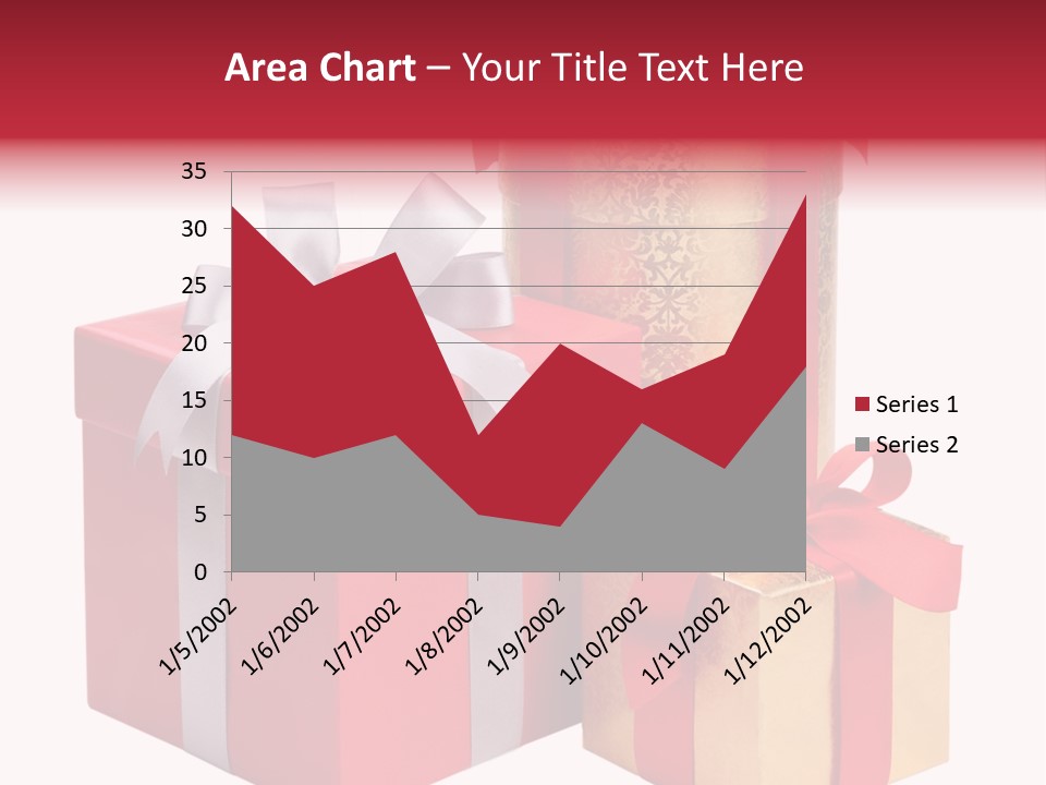 Wrapped Greeting Metallic PowerPoint Template