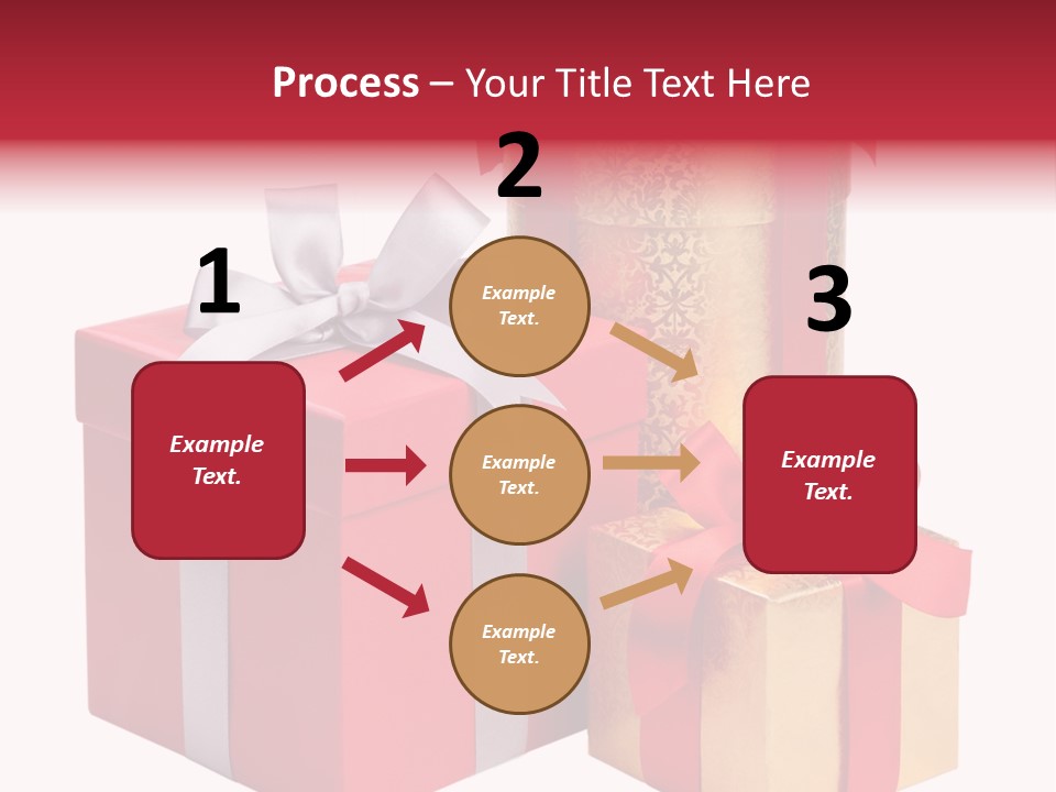 Wrapped Greeting Metallic PowerPoint Template