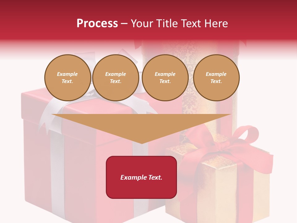 Wrapped Greeting Metallic PowerPoint Template