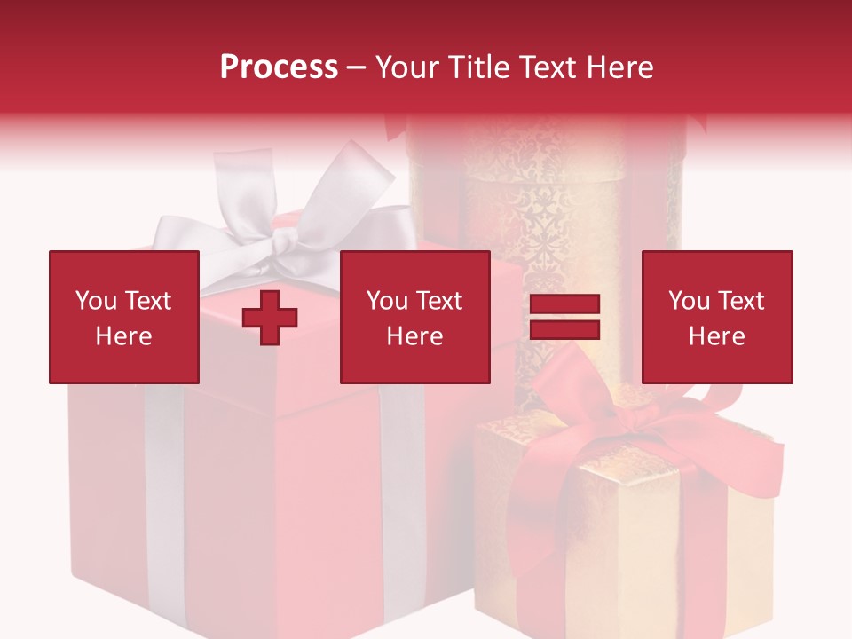 Wrapped Greeting Metallic PowerPoint Template