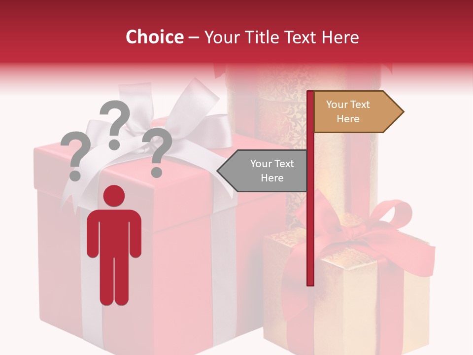 Wrapped Greeting Metallic PowerPoint Template