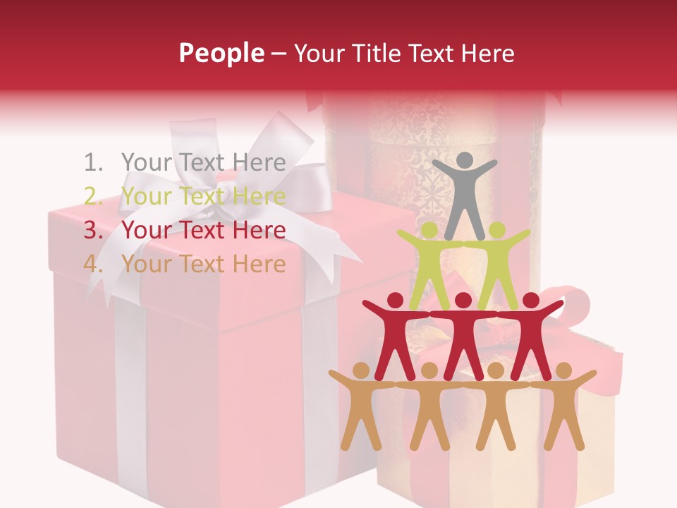 Wrapped Greeting Metallic PowerPoint Template