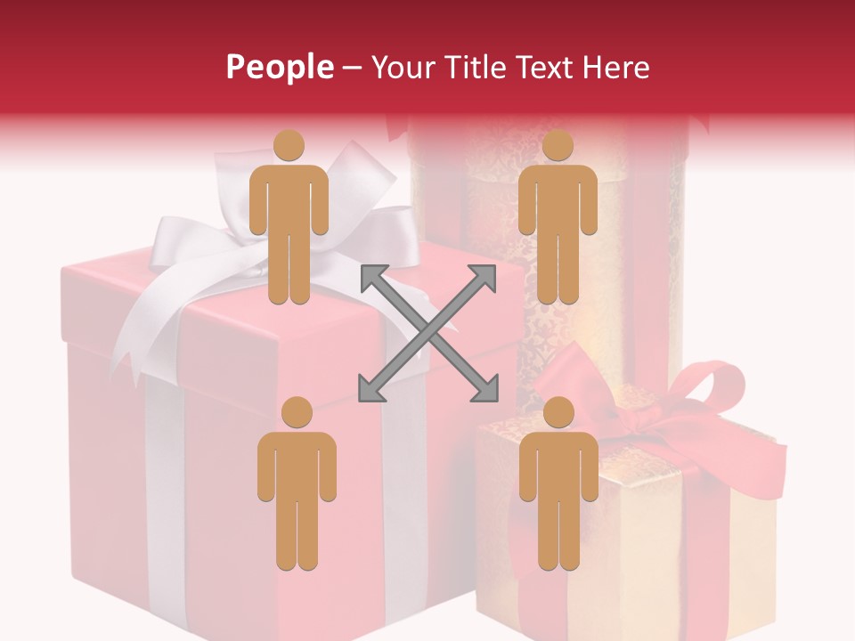 Wrapped Greeting Metallic PowerPoint Template