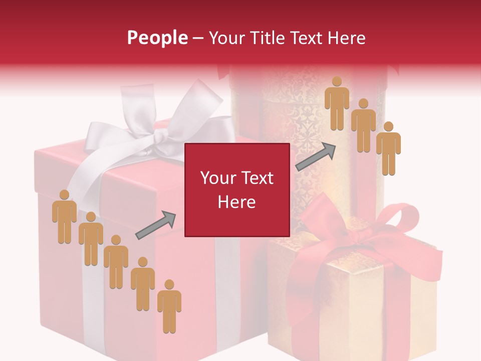 Wrapped Greeting Metallic PowerPoint Template