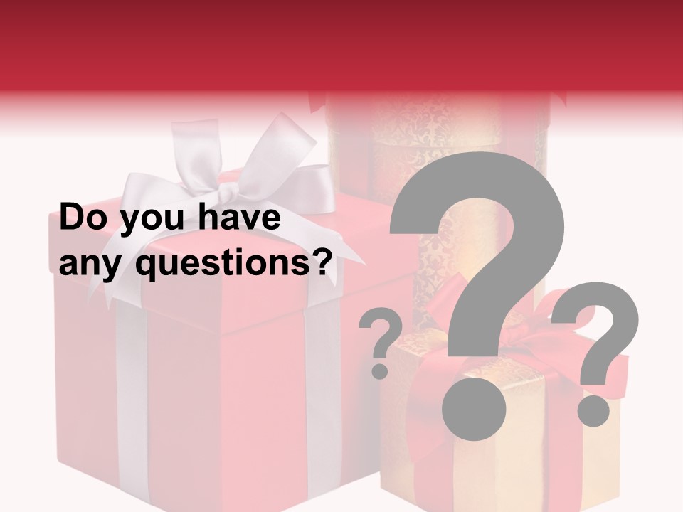 Wrapped Greeting Metallic PowerPoint Template