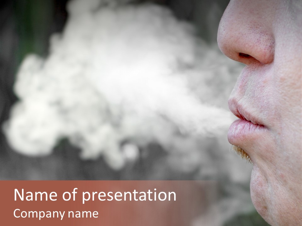 Lips Face Carcinogenic PowerPoint Template