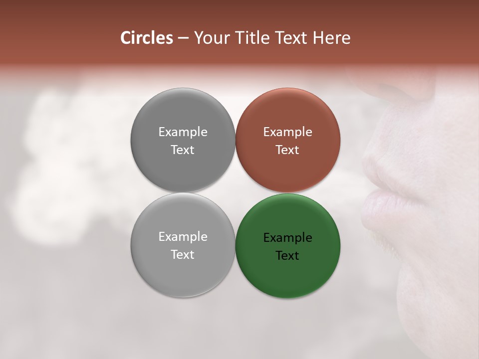 Lips Face Carcinogenic PowerPoint Template