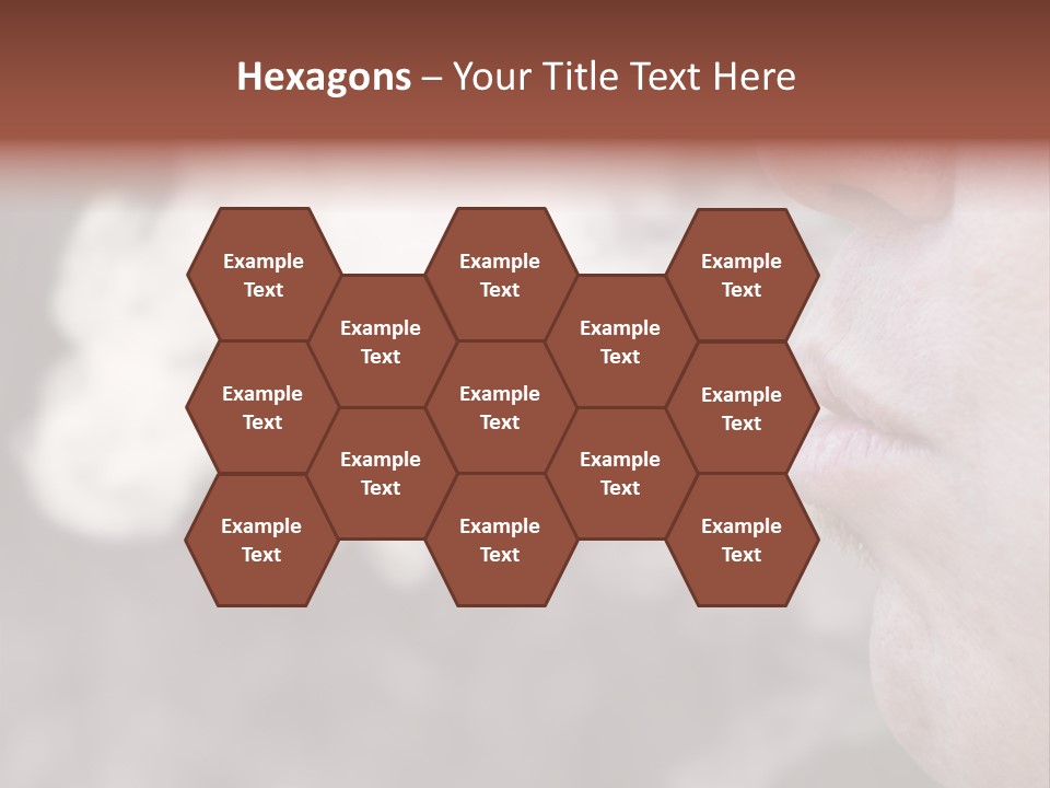 Lips Face Carcinogenic PowerPoint Template