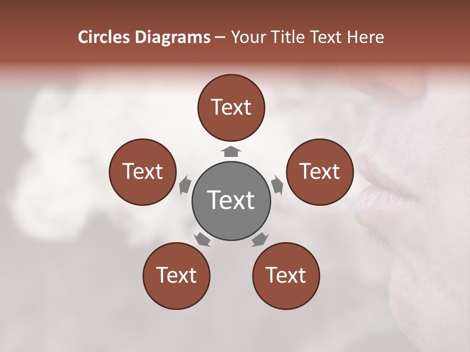 Lips Face Carcinogenic PowerPoint Template