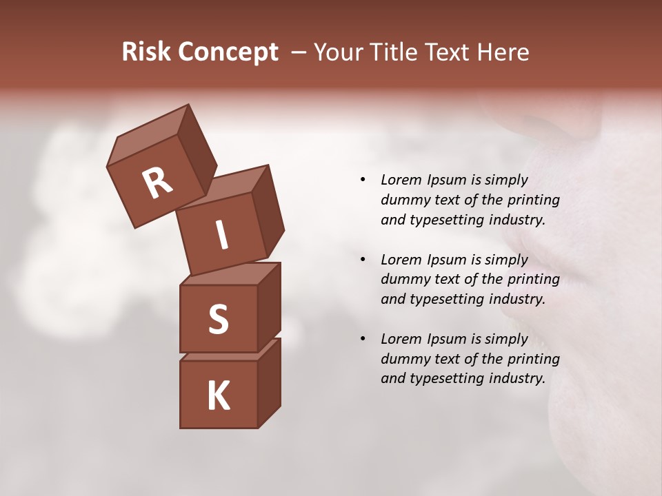 Lips Face Carcinogenic PowerPoint Template