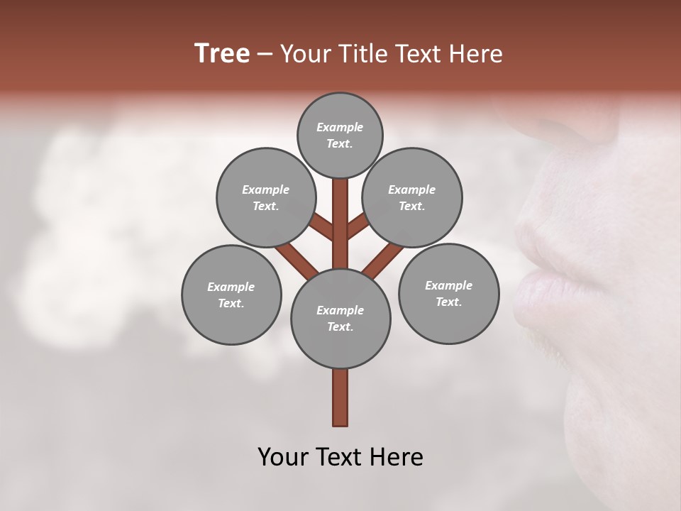 Lips Face Carcinogenic PowerPoint Template