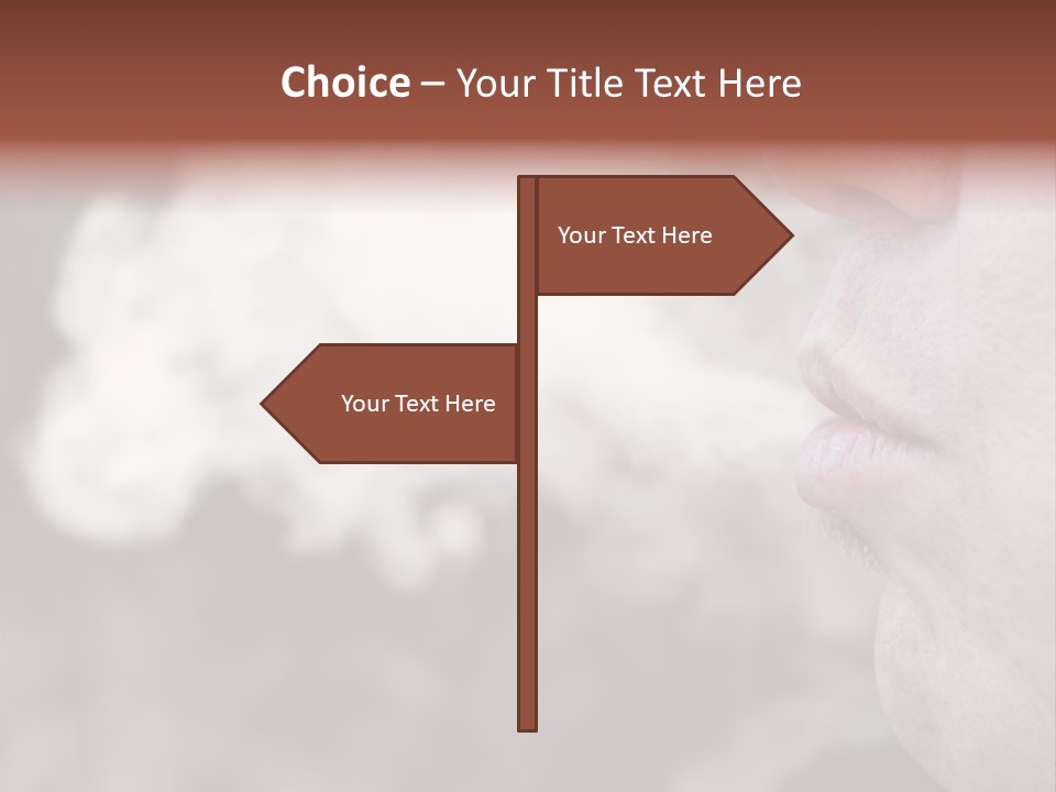 Lips Face Carcinogenic PowerPoint Template