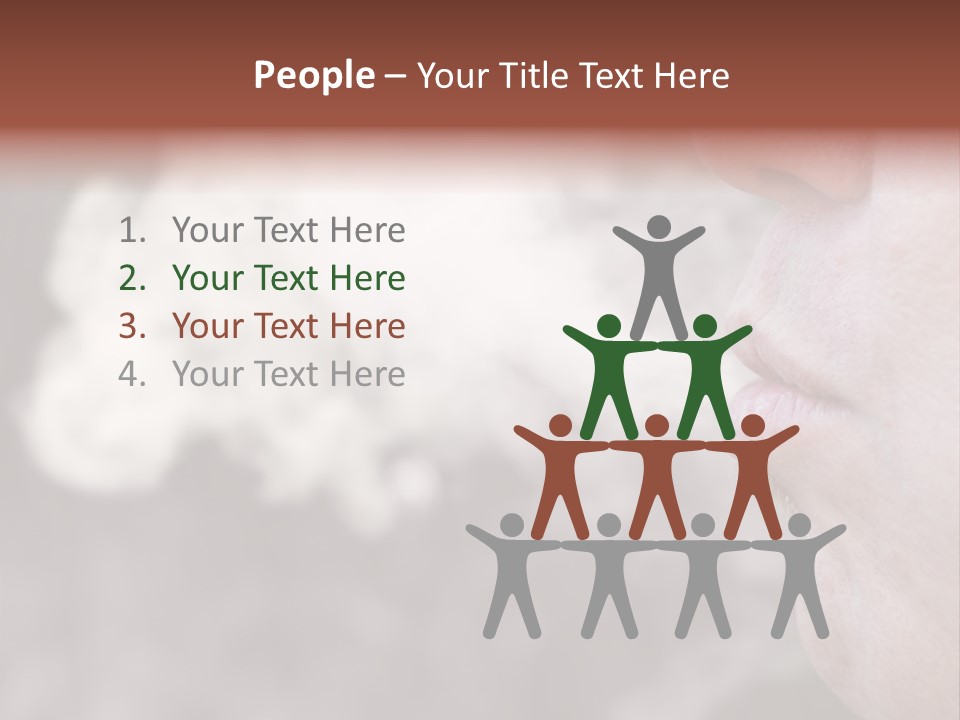 Lips Face Carcinogenic PowerPoint Template