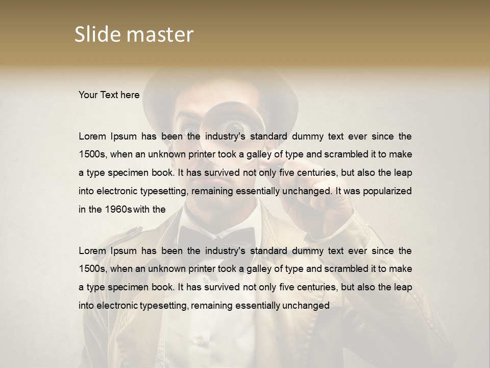 Wall Find Man PowerPoint Template