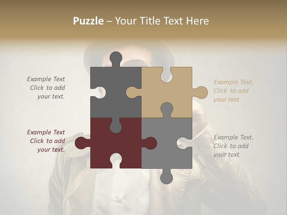 Wall Find Man PowerPoint Template
