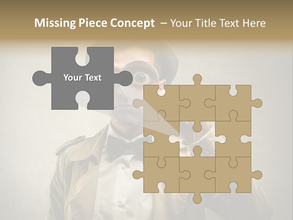 Wall Find Man PowerPoint Template