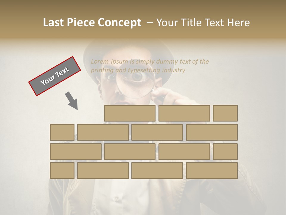Wall Find Man PowerPoint Template