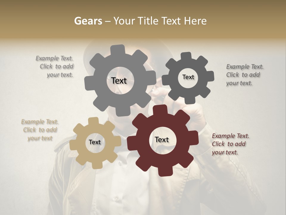 Wall Find Man PowerPoint Template