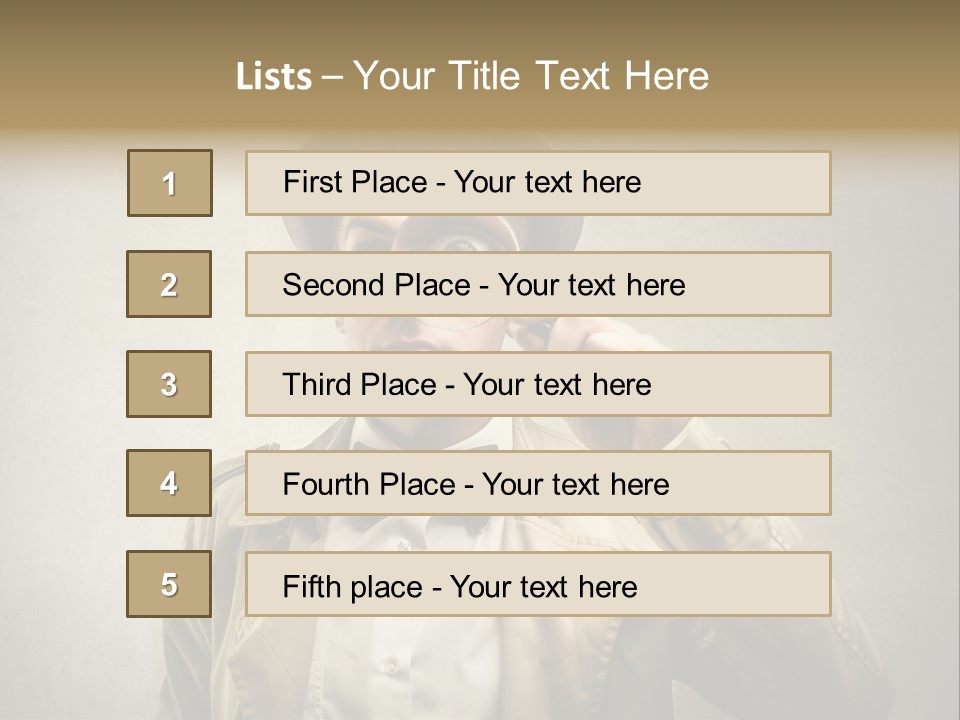 Wall Find Man PowerPoint Template