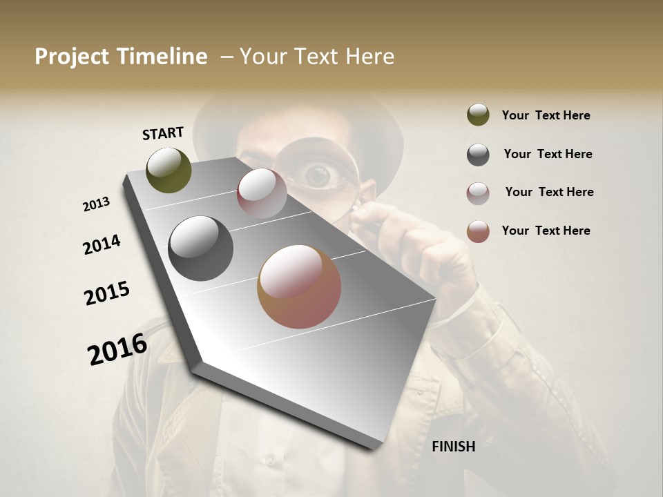 Wall Find Man PowerPoint Template