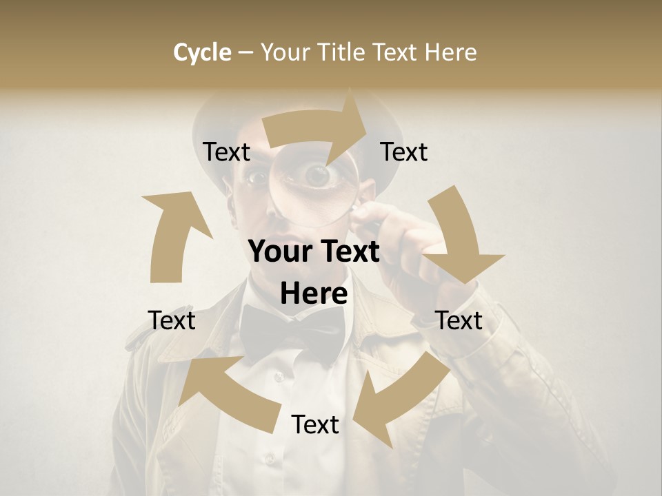 Wall Find Man PowerPoint Template