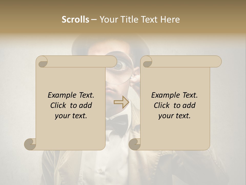 Wall Find Man PowerPoint Template