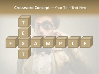 Wall Find Man PowerPoint Template