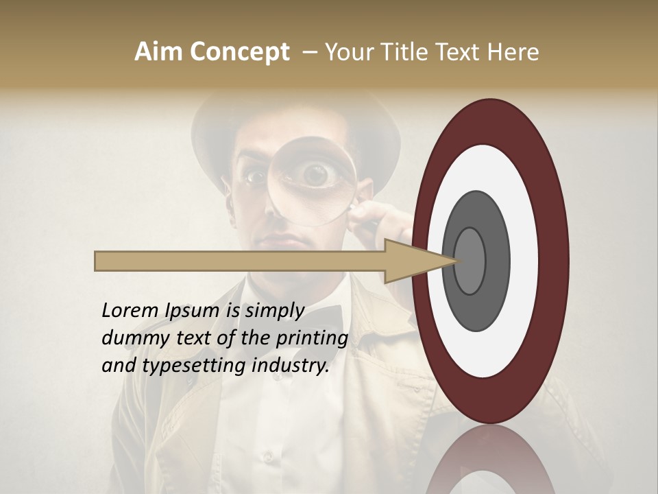 Wall Find Man PowerPoint Template