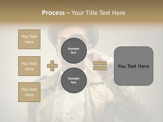 Wall Find Man PowerPoint Template