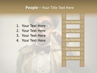 Wall Find Man PowerPoint Template
