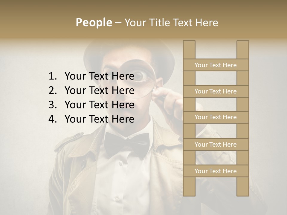 Wall Find Man PowerPoint Template