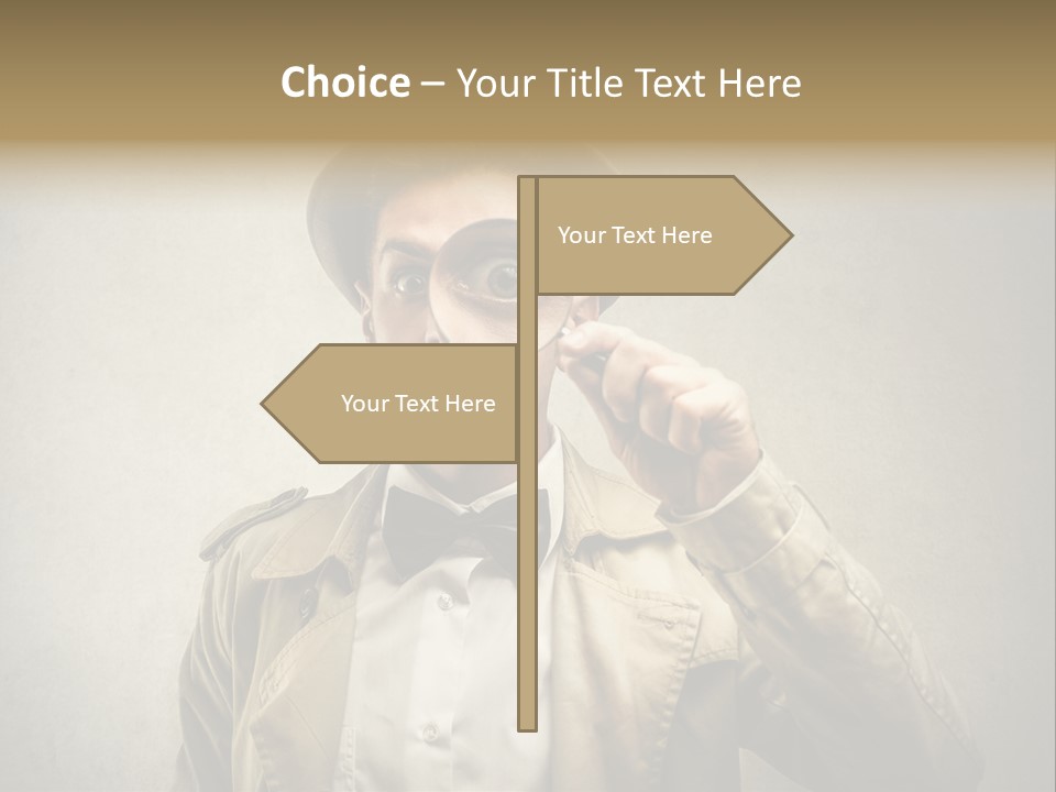 Wall Find Man PowerPoint Template