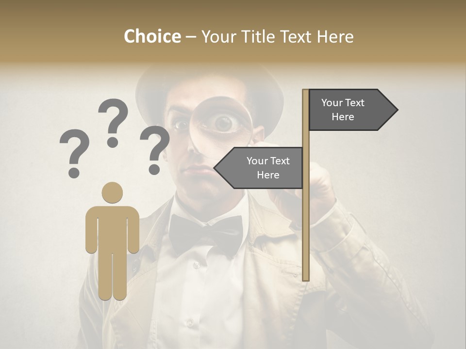 Wall Find Man PowerPoint Template