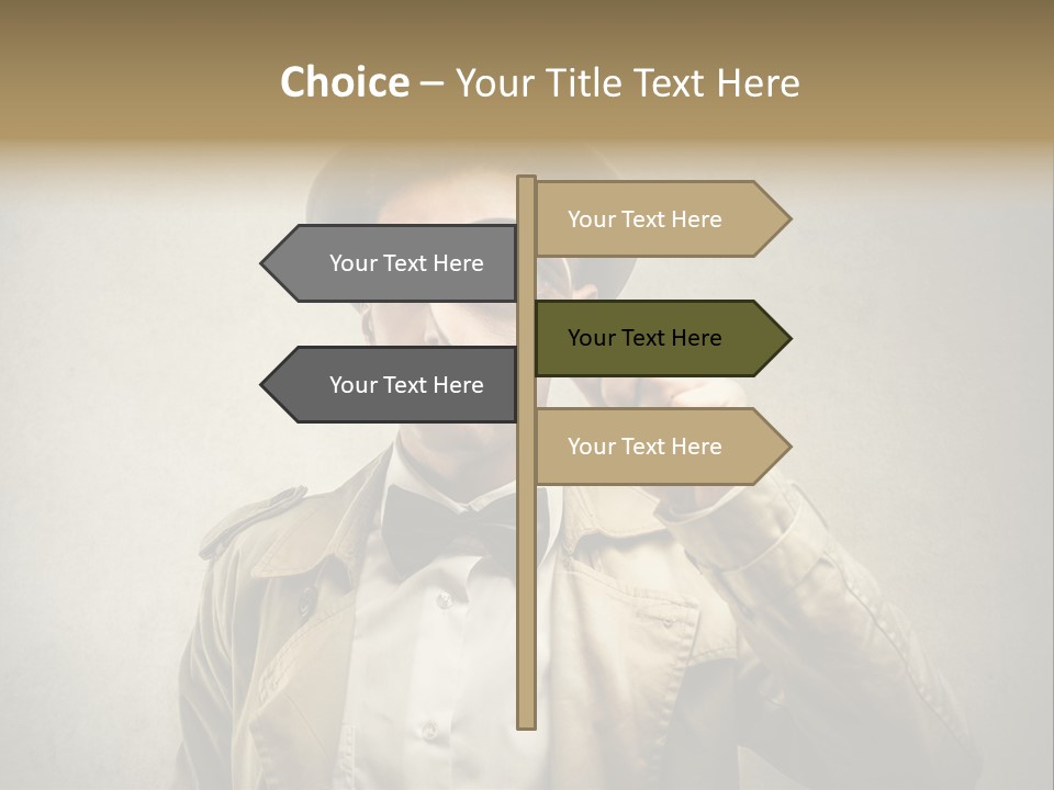 Wall Find Man PowerPoint Template