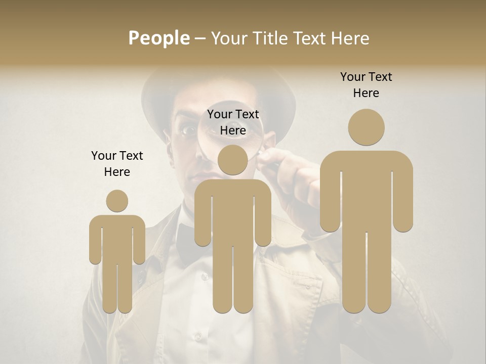 Wall Find Man PowerPoint Template