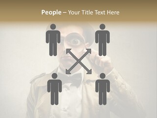 Wall Find Man PowerPoint Template