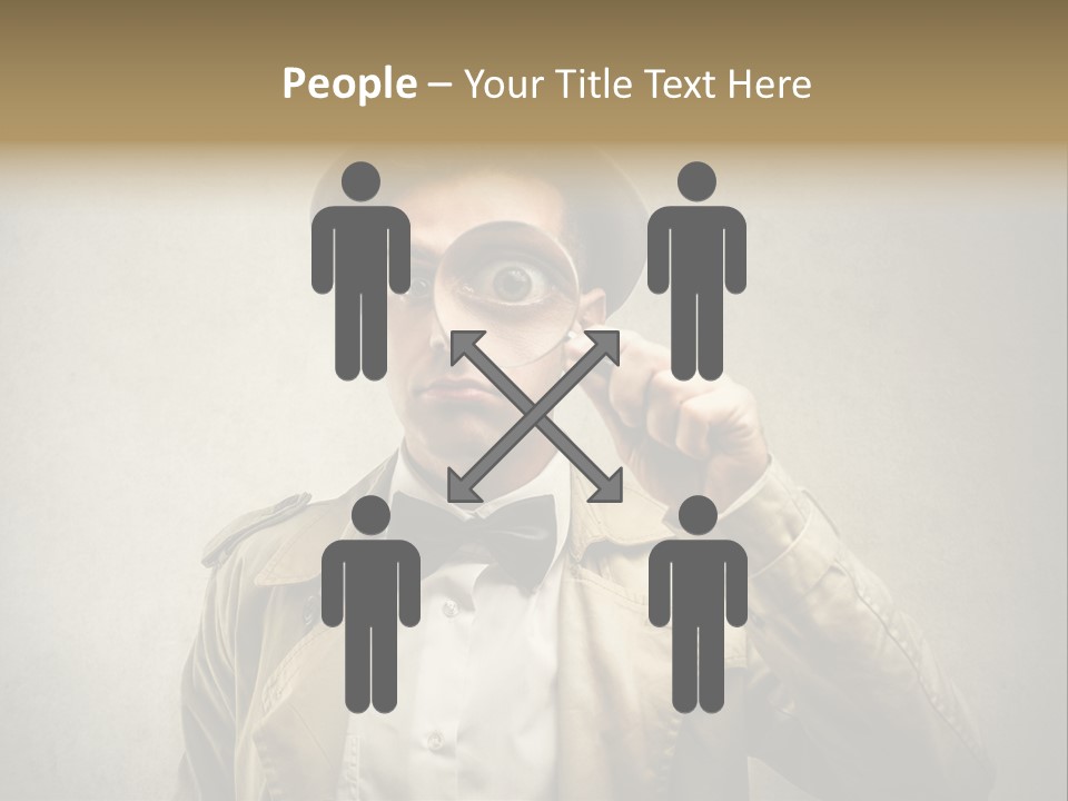 Wall Find Man PowerPoint Template