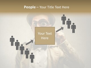 Wall Find Man PowerPoint Template
