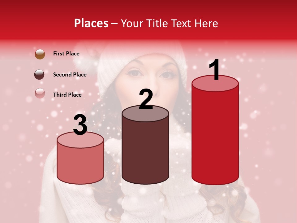 Girl Holding Seasonal PowerPoint Template