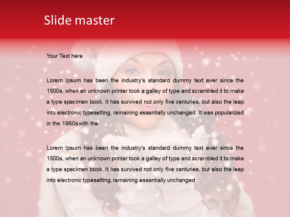 Girl Holding Seasonal PowerPoint Template